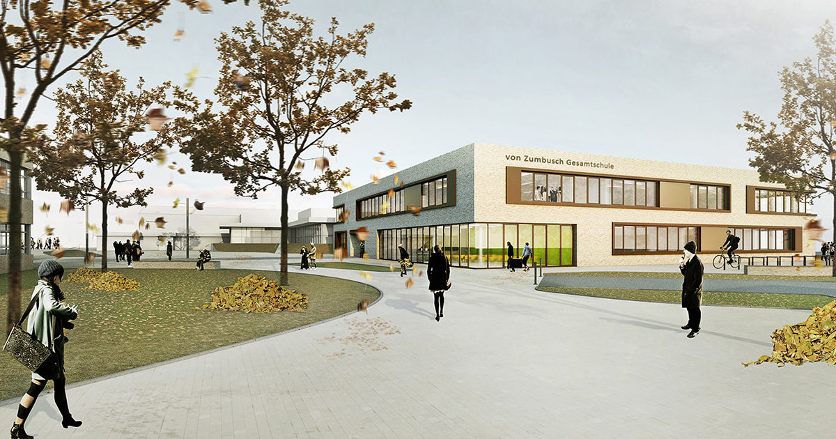Von Zumbusch Gesamtschule Herzebrock-Clarholz, Visualisierung, SSP Architekten Ingenieure Bochum